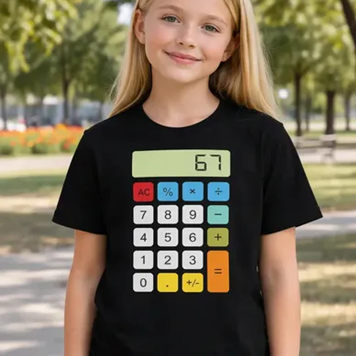 Polera Niña 67 Six Seven Meme Niñas Algodón Grafimax 2