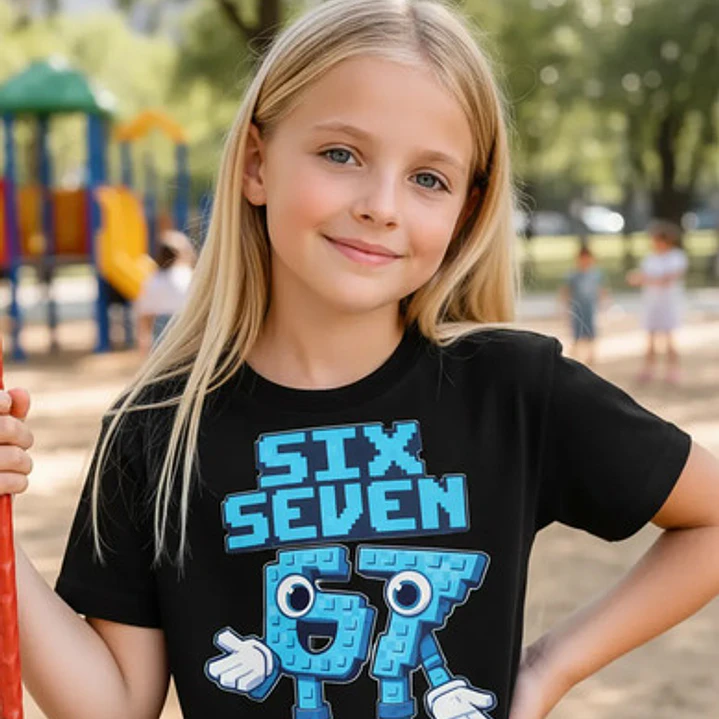 Polera Niña Six Seven 67 Meme Divertidas Niñas  Grafimax 1