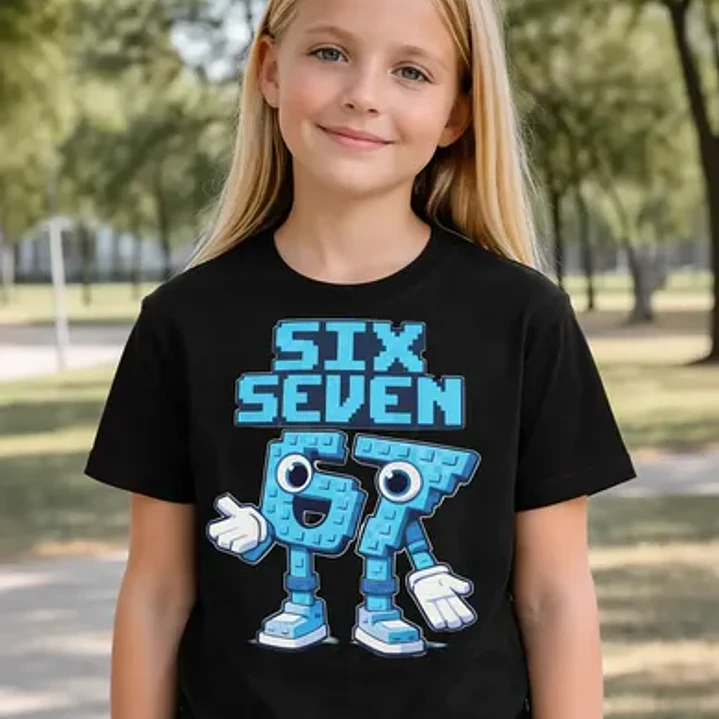 Polera Niña Six Seven 67 Meme Divertidas Niñas  Grafimax 2