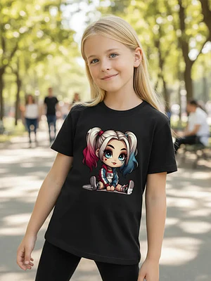 Polera Niña Harley Quinn Niñas Algodón Grafimax