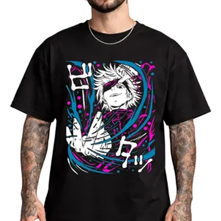 Polera Satoru Gojo Jujutsu Kaisen Diseños Anime Dtf Grafimax 1