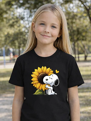 Polera Niña Snoopy Flor Cute Niñas Algodón Grafimax