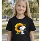 Polera Niña Snoopy Flor Cute Niñas Algodón Grafimax - Miniatura 1