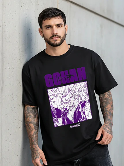 Polera Son Gohan Dbz Z Anime Dtf Oversize Grafimax 1