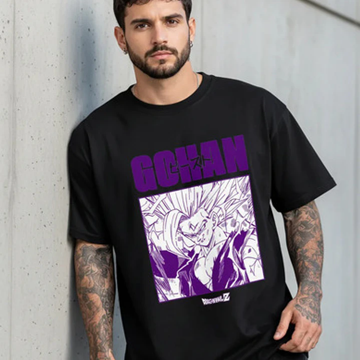 Polera Son Gohan Dbz Z Anime Dtf Oversize Grafimax 1