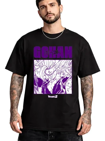 Polera Son Gohan Dbz Z Anime Dtf Oversize Grafimax 2