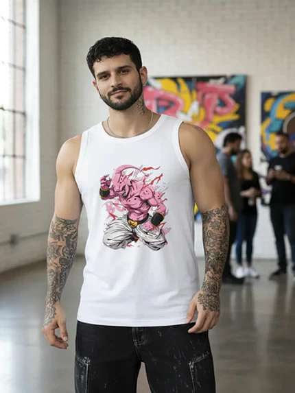 Polera Sin Mangas Dbz Majin Boo Dtf Anime Grafimax 2