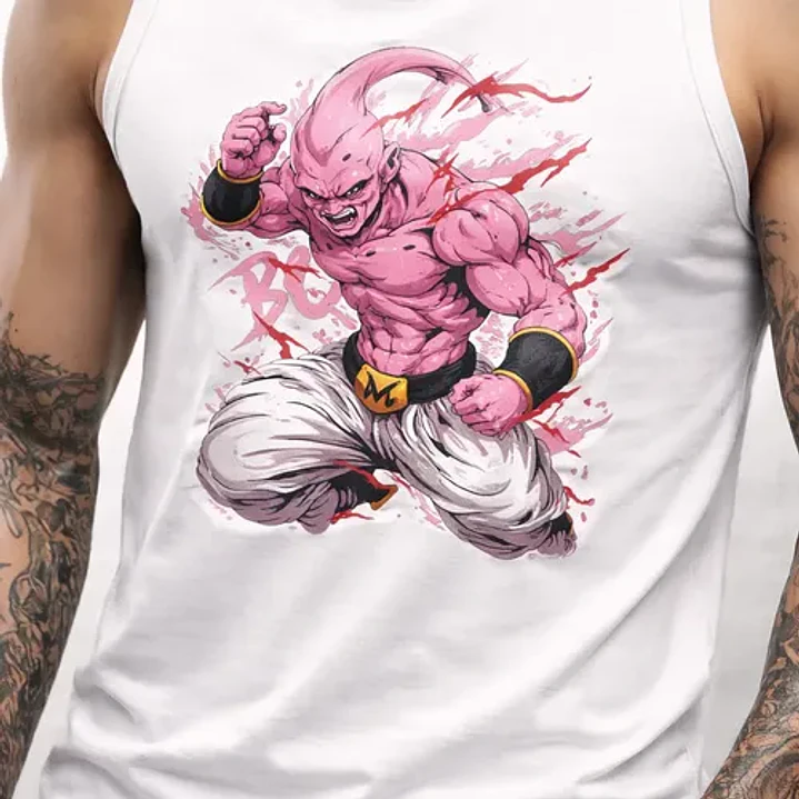 Polera Sin Mangas Dbz Majin Boo Dtf Anime Grafimax 4