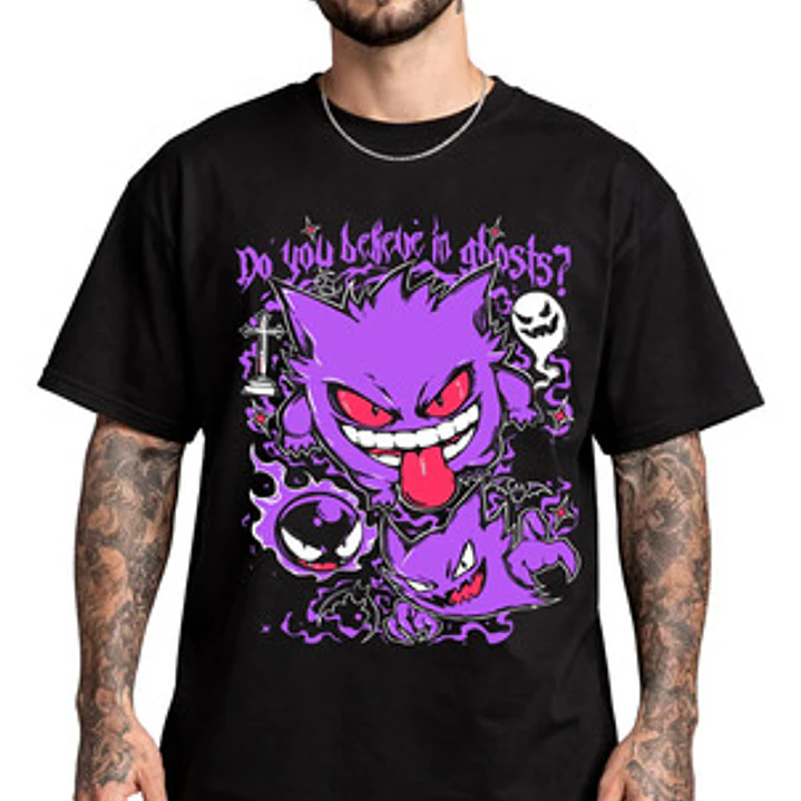 Polera Gengar Poke Anime Dtf Oversize Grafimax 1