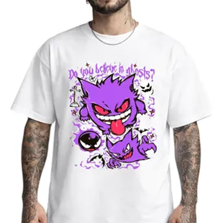 Polera Gengar Poke Anime Dtf Oversize Grafimax 1