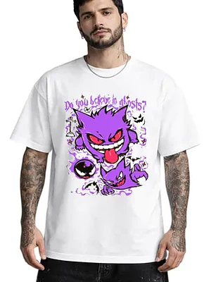 Polera Gengar Poke Anime Dtf Oversize Grafimax