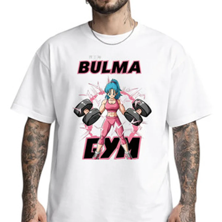 Polera Bulma Gym Dbz Anime Dtf Hombre Grafimax 1