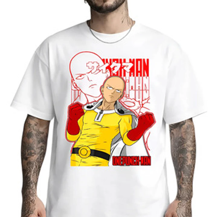 Polera One Punch Man Saitama Anime Dtf Grafimax 1