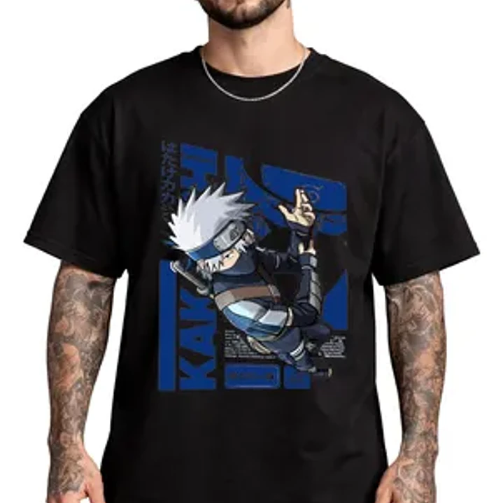 Polera Kakashi Hatake Naruto Anime Dtf Grafimax 1