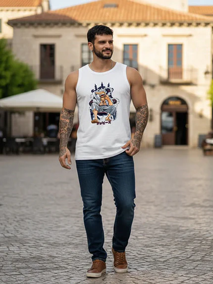 Polera Sin Mangas One Op Luffy Gear 5 Anime Dtf Grafimax 3