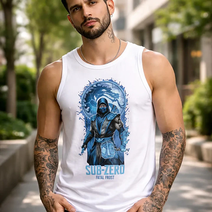 Polera Sin Mangas Sub Zero Videojuegos Dtf Grafimax 2