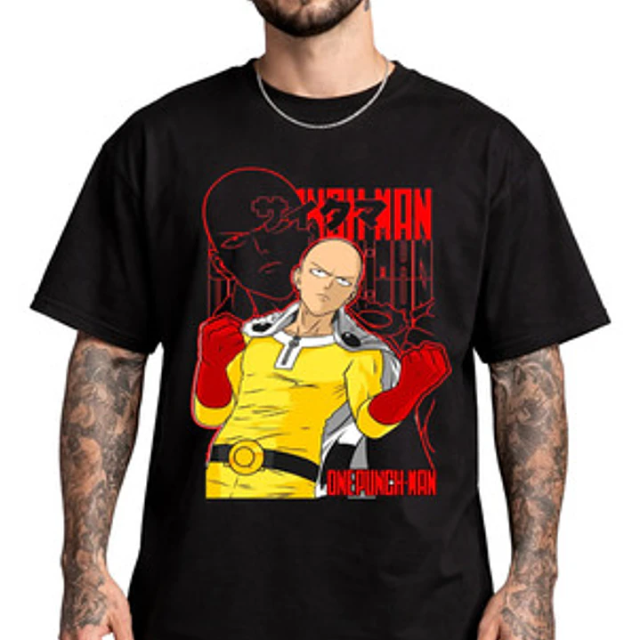 Polera One Punch Man Saitama Anime Dtf Grafimax 1