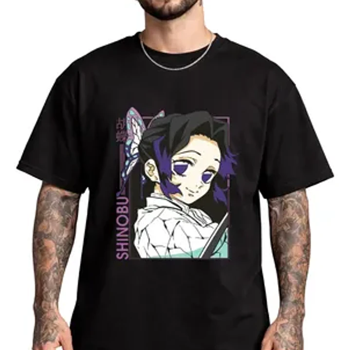 Polera Shinobu Kocho Kimetsu Demon Slayer Anime Dtf Grafimax 2