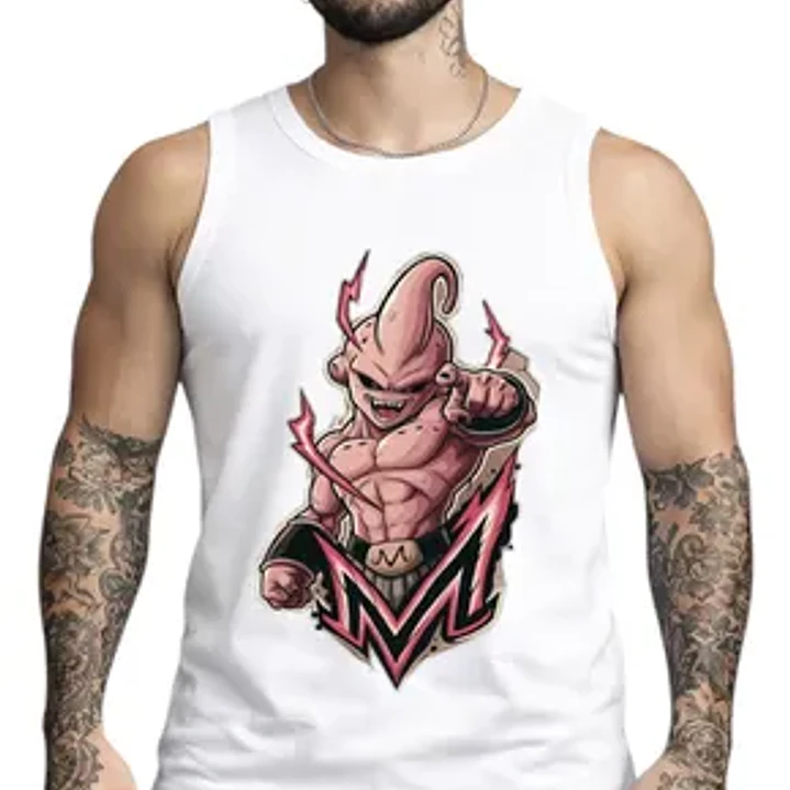 Polera Sin Mangas Kid Buu Dbz Anime Dtf Grafimax 2