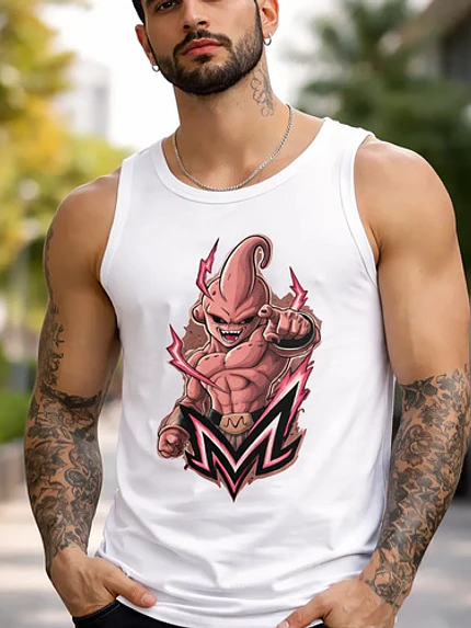 Polera Sin Mangas Kid Buu Dbz Anime Dtf Grafimax 3