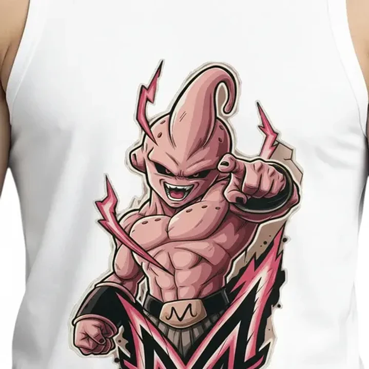 Polera Sin Mangas Kid Buu Dbz Anime Dtf Grafimax 4