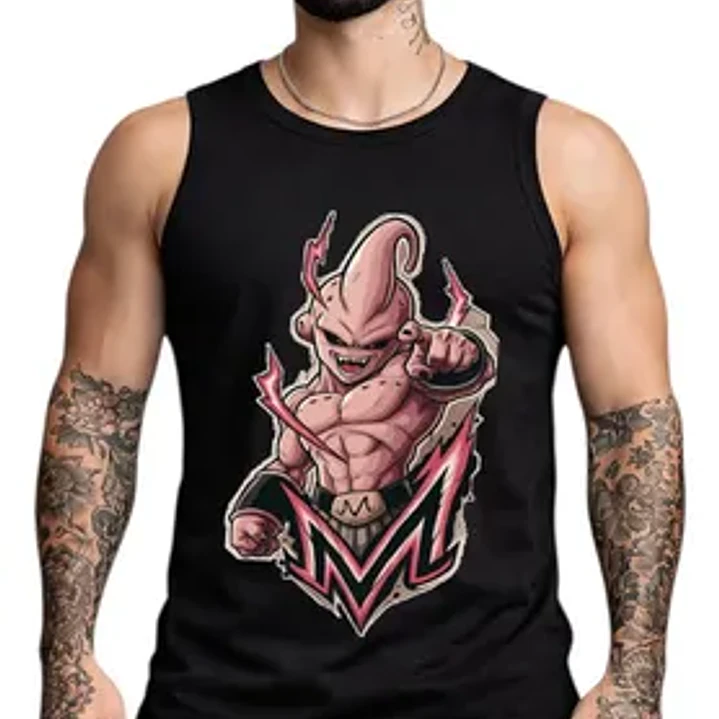 Polera Sin Mangas Kid Buu Dbz Anime Dtf Grafimax 1
