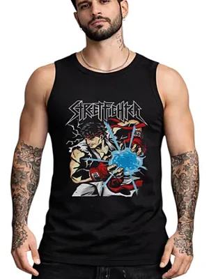 Polera Sin Mangas Street Fighter Video Juegos Dtf Grafimax
