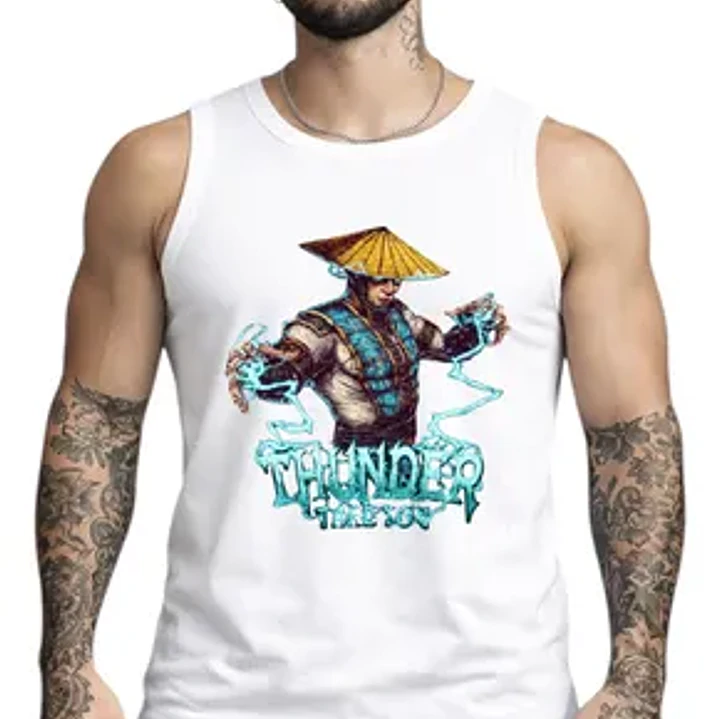 Polera Sin Mangas Raiden Thunder Mortal Kombat Dtf Grafimax 1