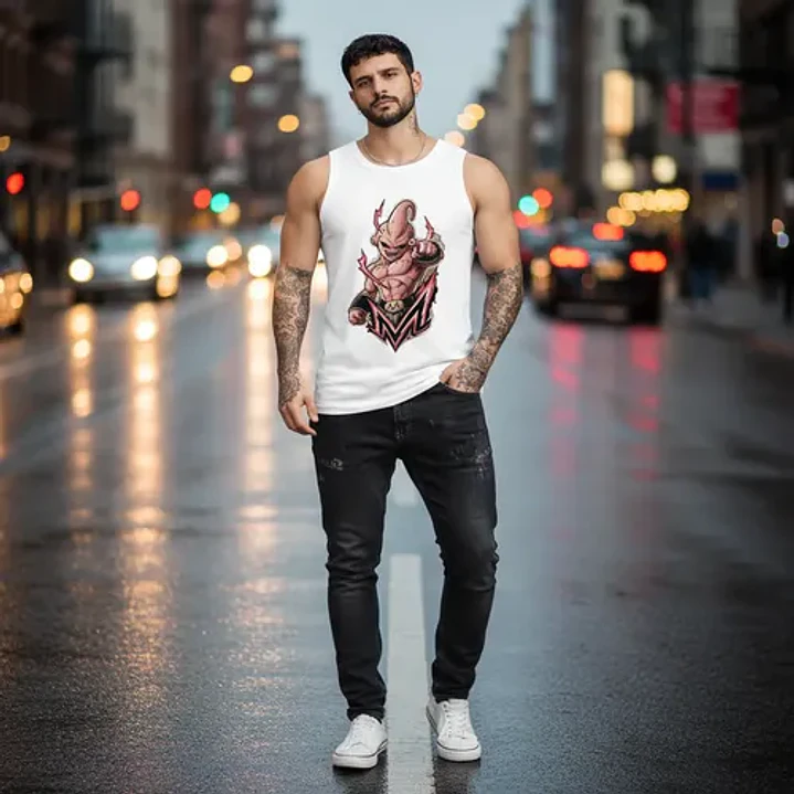 Polera Sin Mangas Kid Buu Dbz Anime Dtf Grafimax 5