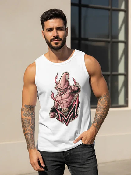 Polera Sin Mangas Kid Buu Dbz Anime Dtf Grafimax 1