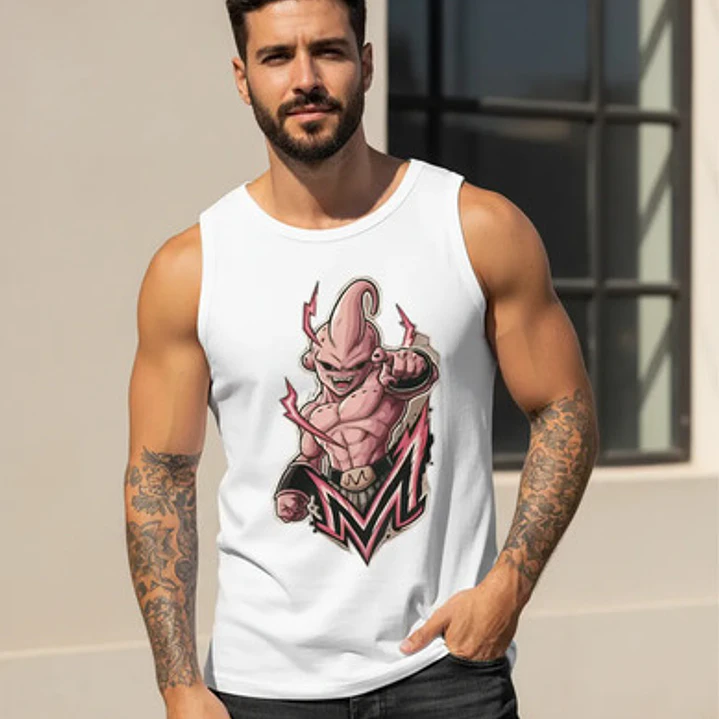 Polera Sin Mangas Kid Buu Dbz Anime Dtf Grafimax 1