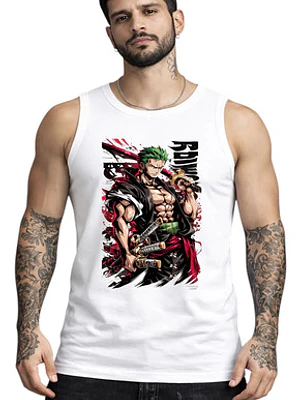 Polera Sin Mangas Zoro One Op Anime Dtf Grafimax