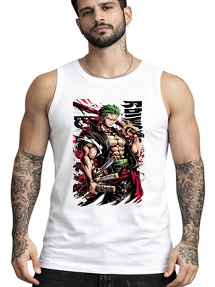 Polera Sin Mangas Zoro One Op Anime Dtf Grafimax 1