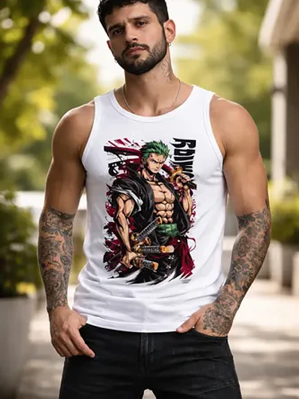 Polera Sin Mangas Zoro One Op Anime Dtf Grafimax 2