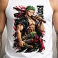 Polera Sin Mangas Zoro One Op Anime Dtf Grafimax - Miniatura 3