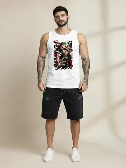 Polera Sin Mangas Zoro One Op Anime Dtf Grafimax 4