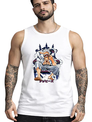 Polera Sin Mangas One Op Luffy Gear 5 Anime Dtf Grafimax
