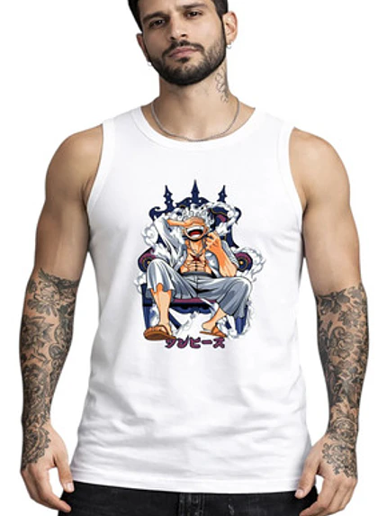 Polera Sin Mangas One Op Luffy Gear 5 Anime Dtf Grafimax 1