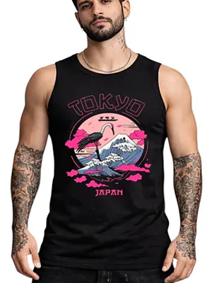 Polera Sin Mangas Tokyo Japan Dtf Grafimax