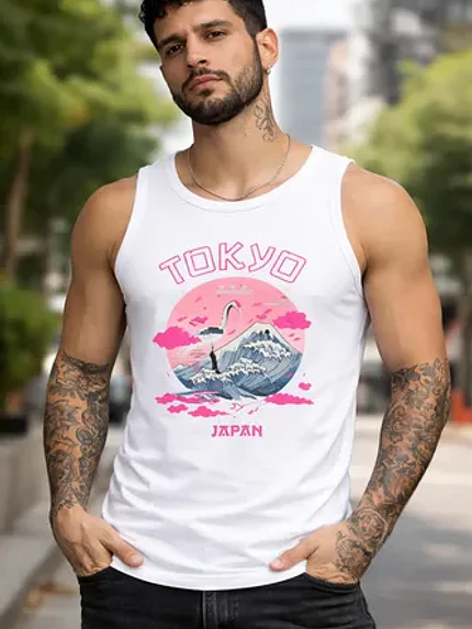 Polera Sin Mangas Tokyo Japan Dtf Grafimax 2