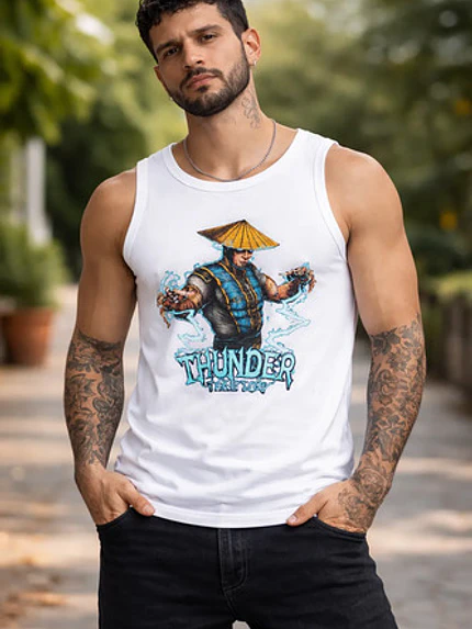 Polera Sin Mangas Raiden Thunder Mortal Kombat Dtf Grafimax 2