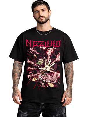 Polera Nezuko Kamado Kimetsu No Yaiba Anime Dtf Grafimax