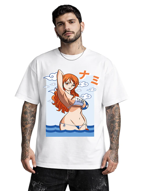 Polera One OP Nami Bikini Colores Anime Dtf Grafimax 3