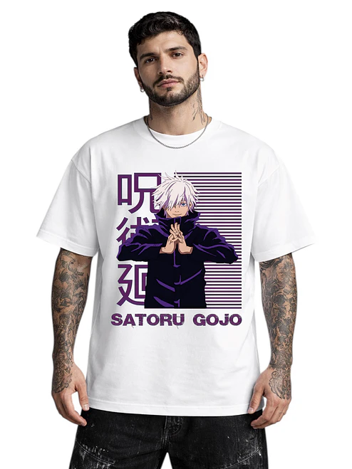 Polera Satoru Gojo Jujutsu Diseños Colores Anime Dtf Grafimax 4