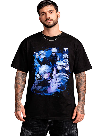 Polera Satoru Gojo Jujutsu Diseños Colores Anime Dtf Grafimax 1