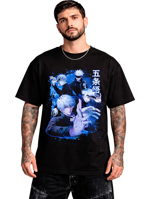 Polera Satoru Gojo Jujutsu Diseños Colores Anime Dtf Grafimax 1