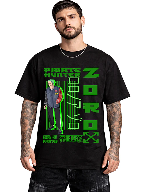 Polera Zoro One OP Diseños Colores Anime Dtf Grafimax 2