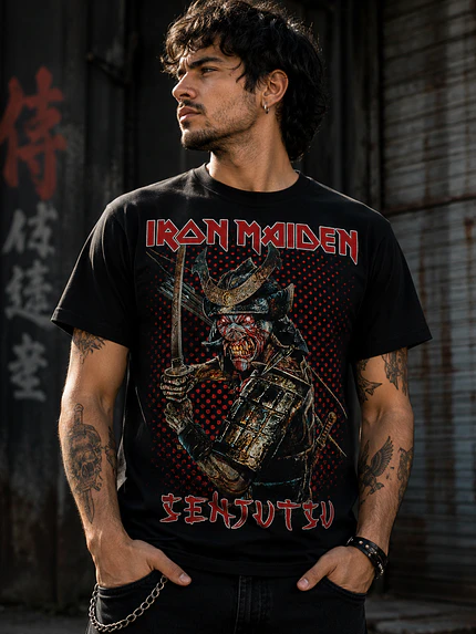 Polera Iron Maiden Samurai Eddie Metal Grafimax 1