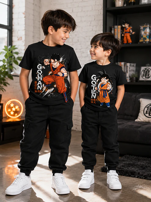 Pack Poleras Dragon Ball Gohan Goten Hermanos Anime Grafimax 1