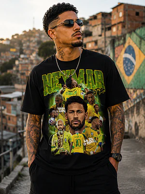 Polera Brasil Neymar Jr Futbol Grafimax